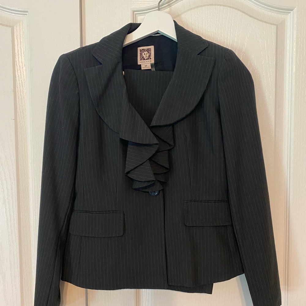 Anne Klein pinstripe suit